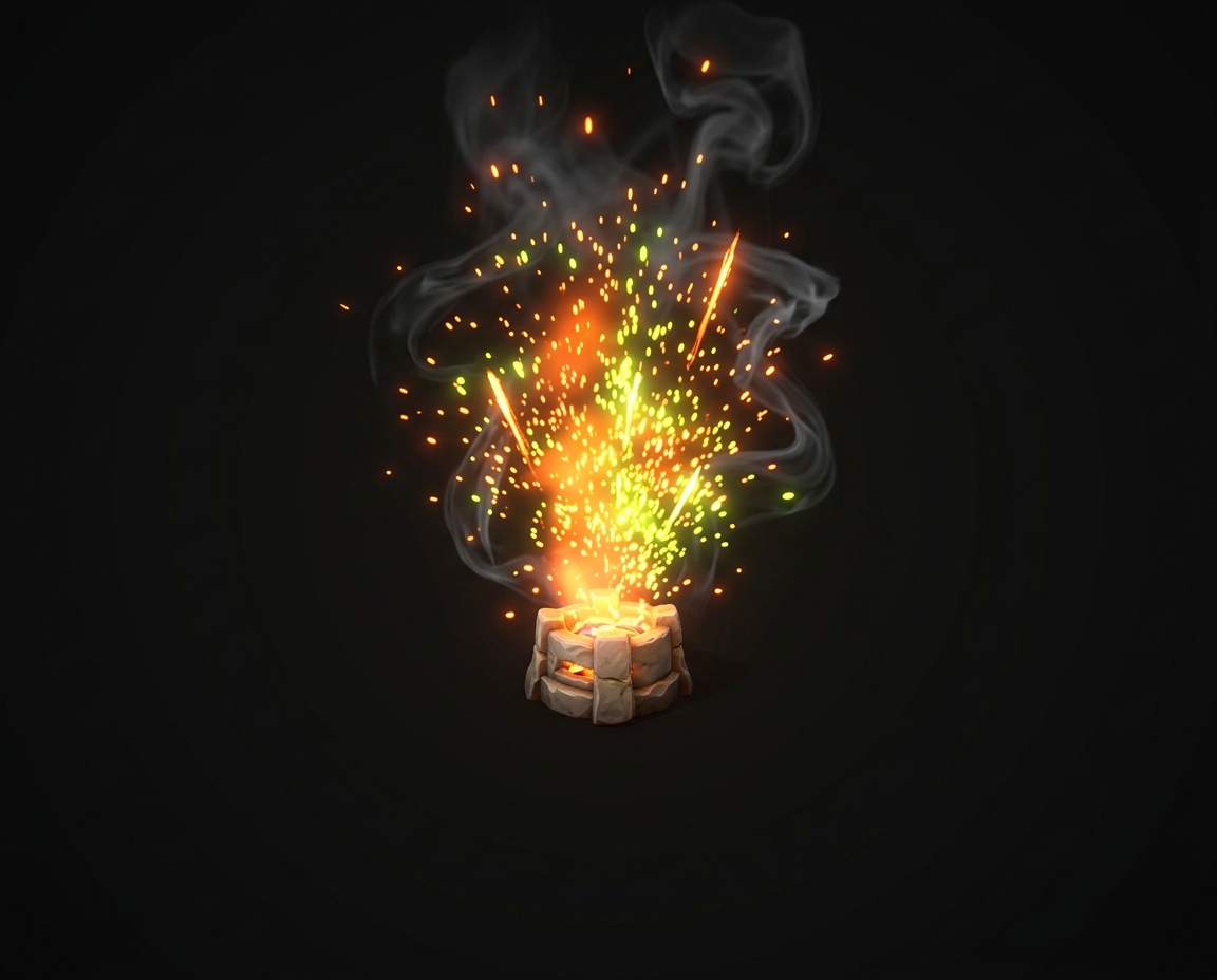ParticleEmitter recipe, parented to the forge